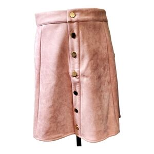 NWT Suede Skirt Blush XL